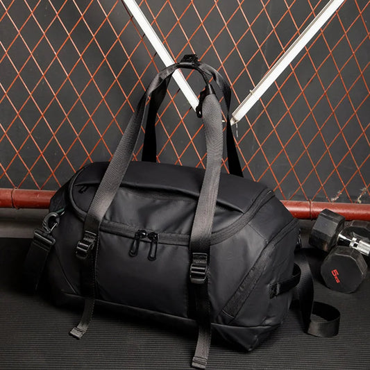 Waterproof nylon oxford multifunctional gym fitness backpack with shoes compartment - product image