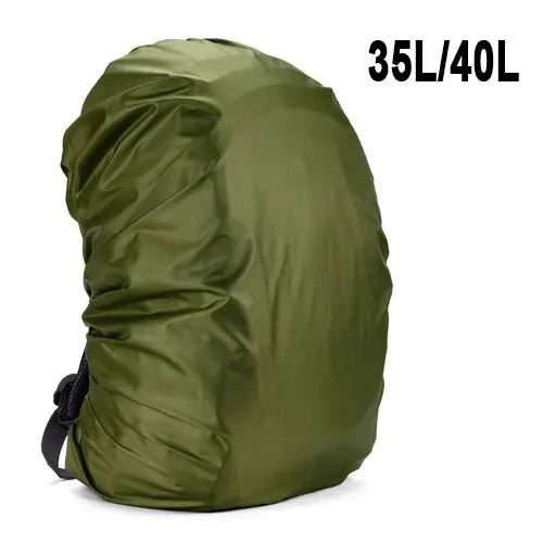 Waterproof nylon rain cover for backpacks adjustable elastic 30l-120l - product image