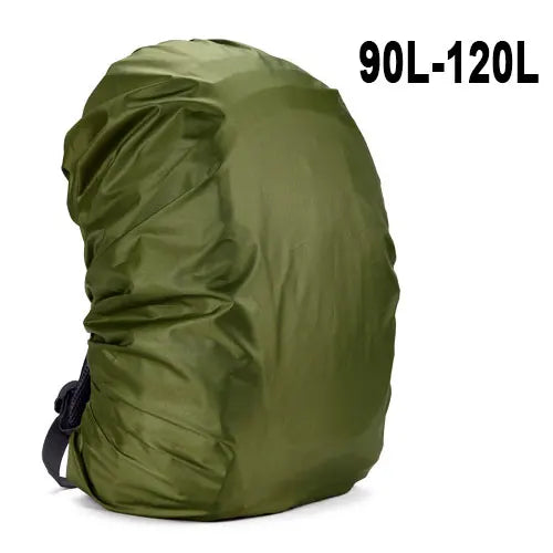Waterproof nylon rain cover for backpacks adjustable elastic 30l-120l - product image