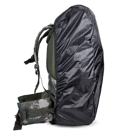 Waterproof nylon rain cover for backpacks adjustable elastic 30l-120l - product image