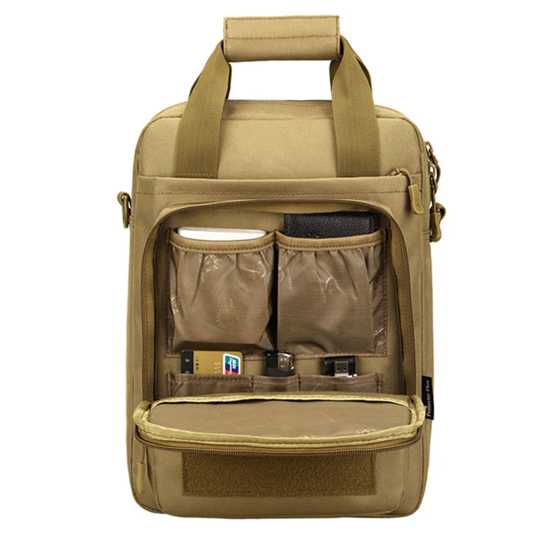 Waterproof nylon tactical sling shoulder bag with molle system - product image