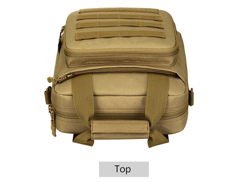 Waterproof nylon tactical sling shoulder bag with molle system - product image