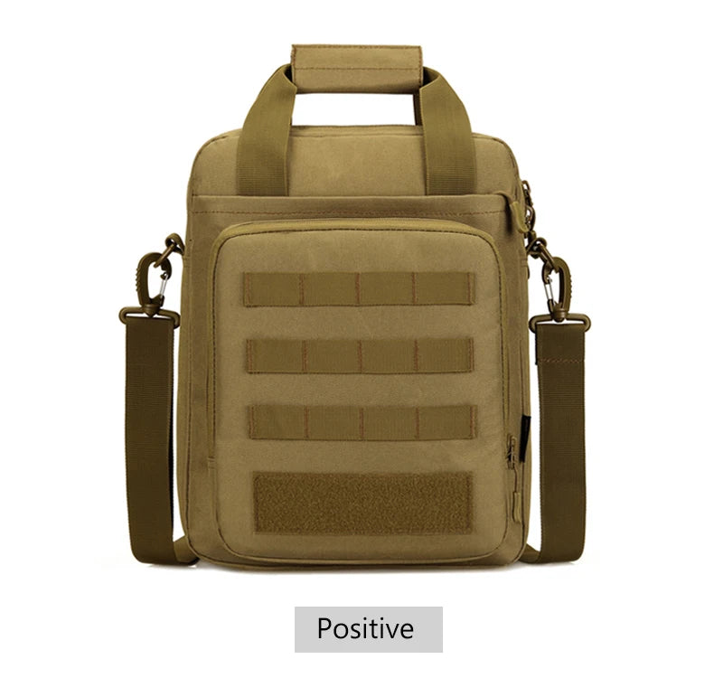 Waterproof nylon tactical sling shoulder bag with molle system - product image