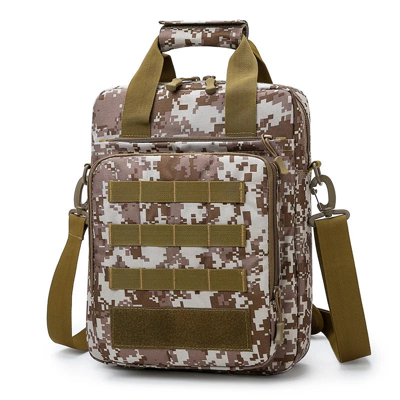 Waterproof nylon tactical sling shoulder bag with molle system - product image