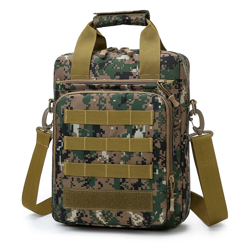 Waterproof nylon tactical sling shoulder bag with molle system - product image