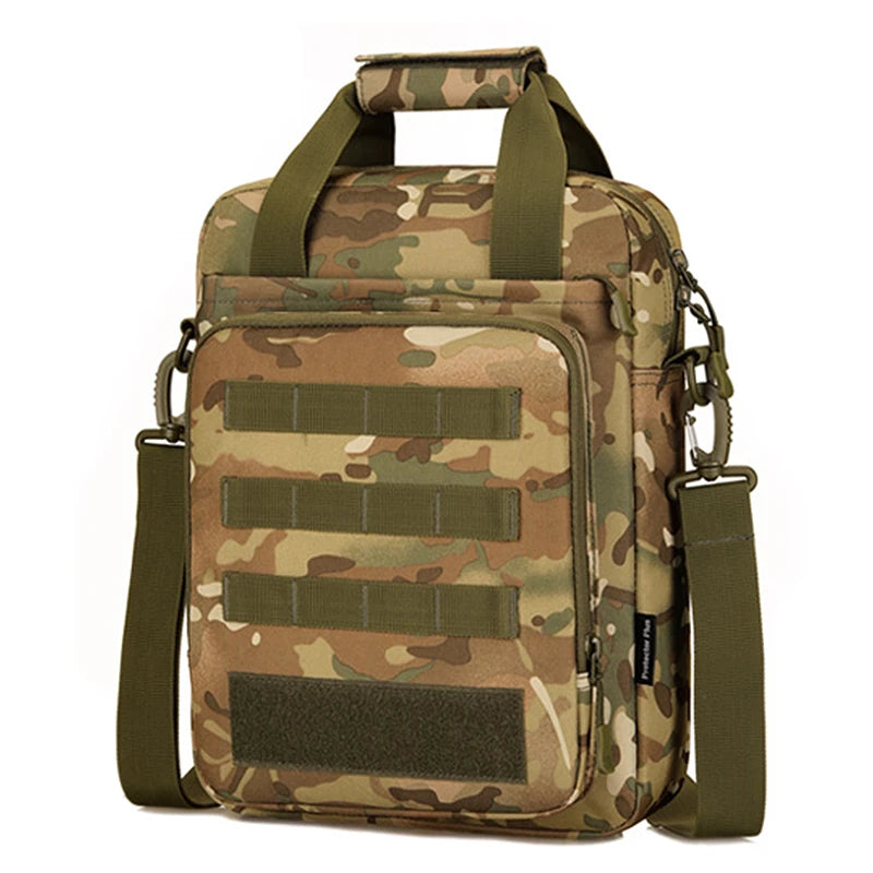 Waterproof nylon tactical sling shoulder bag with molle system - product image