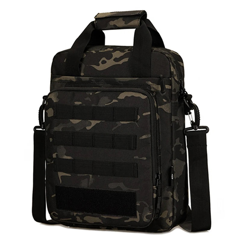 Waterproof nylon tactical sling shoulder bag with molle system - product image