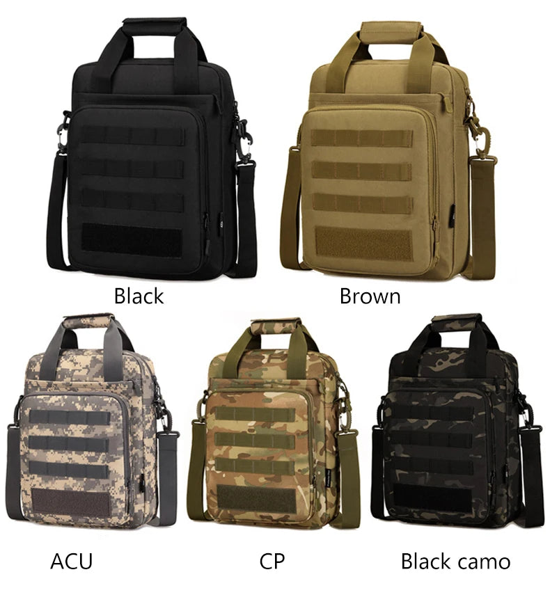 Waterproof nylon tactical sling shoulder bag with molle system - product image