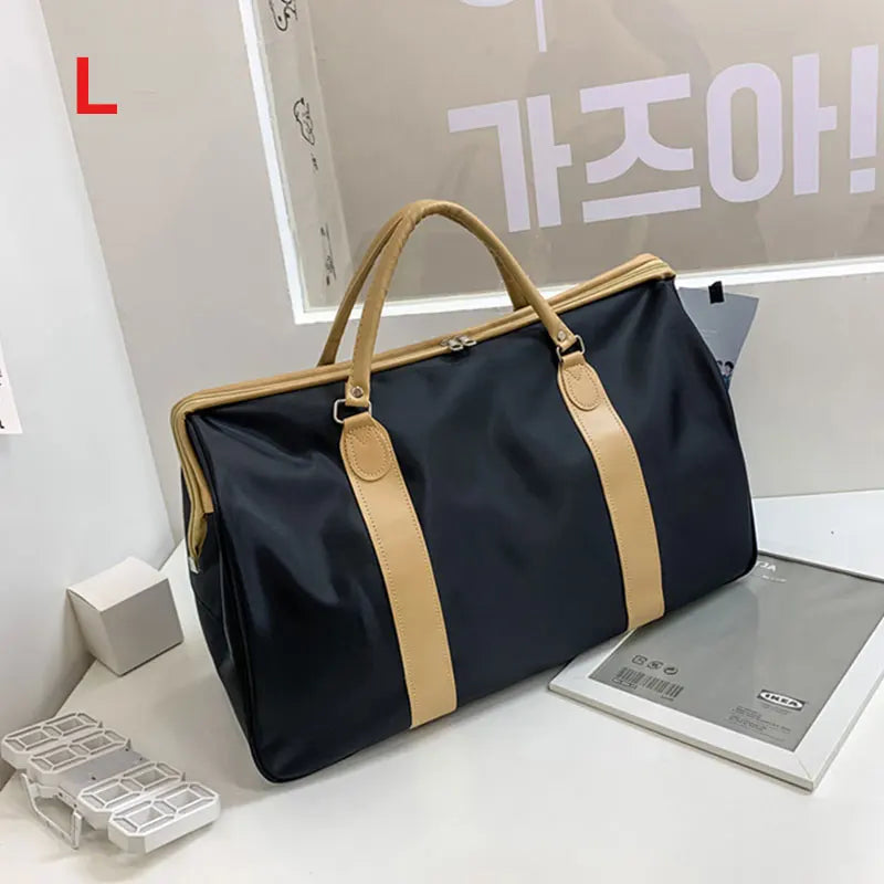 Waterproof nylon travel gym shoulder bag with multiple compartments - product image