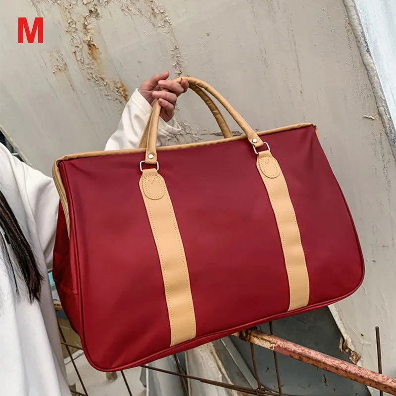 Waterproof nylon travel gym shoulder bag with multiple compartments - product image