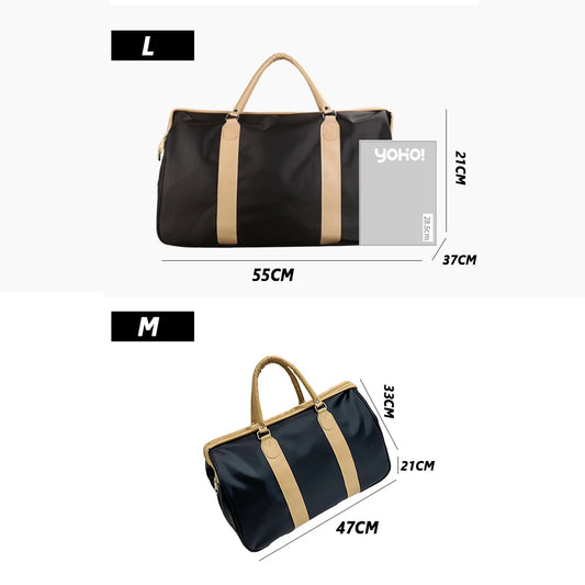 Waterproof nylon travel gym shoulder bag with multiple compartments - product image