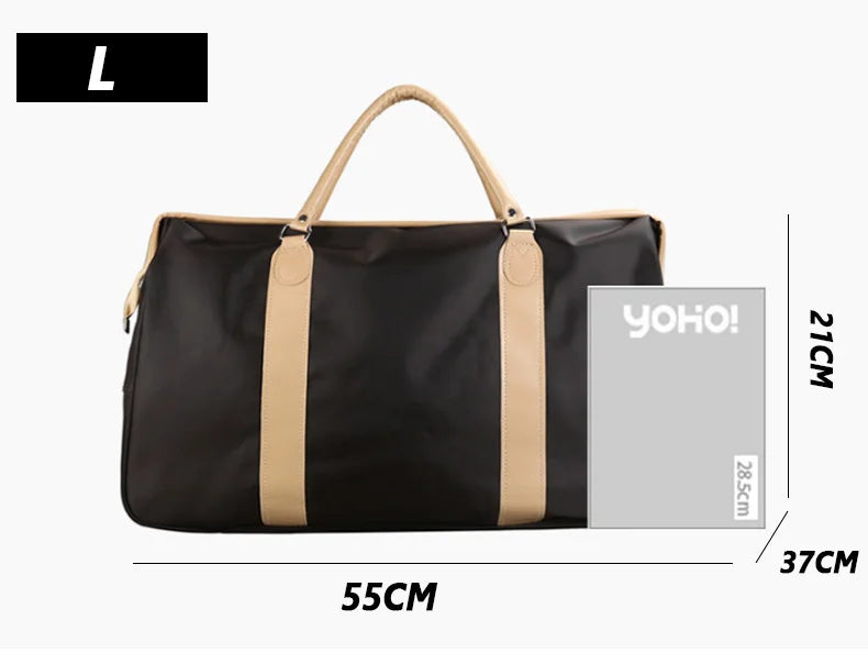 Waterproof nylon travel gym shoulder bag with multiple compartments - product image