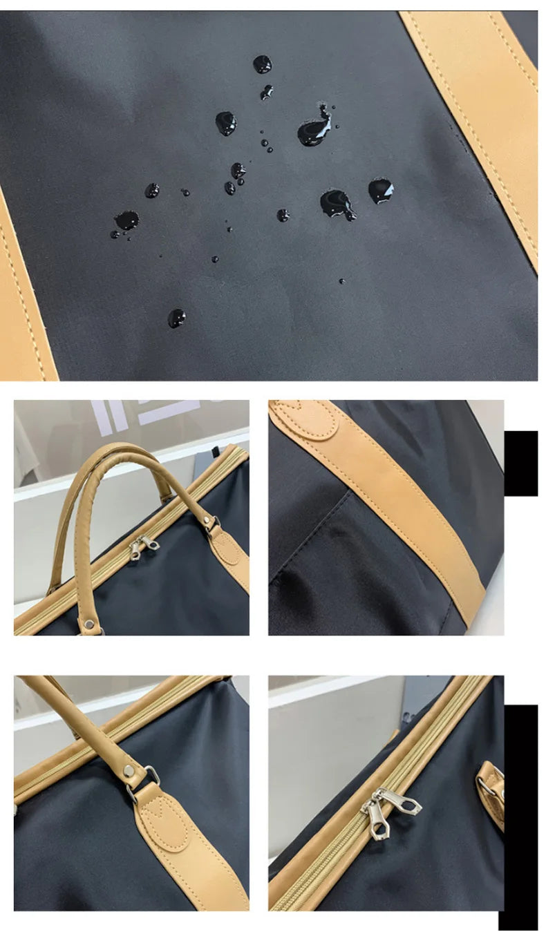 Waterproof nylon travel gym shoulder bag with multiple compartments - product image