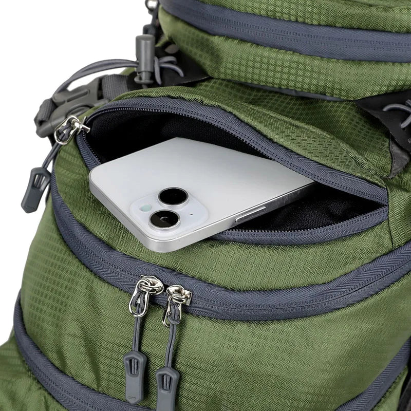 Waterproof outdoor sports camping backpack with riding helmet storage nylon - product image