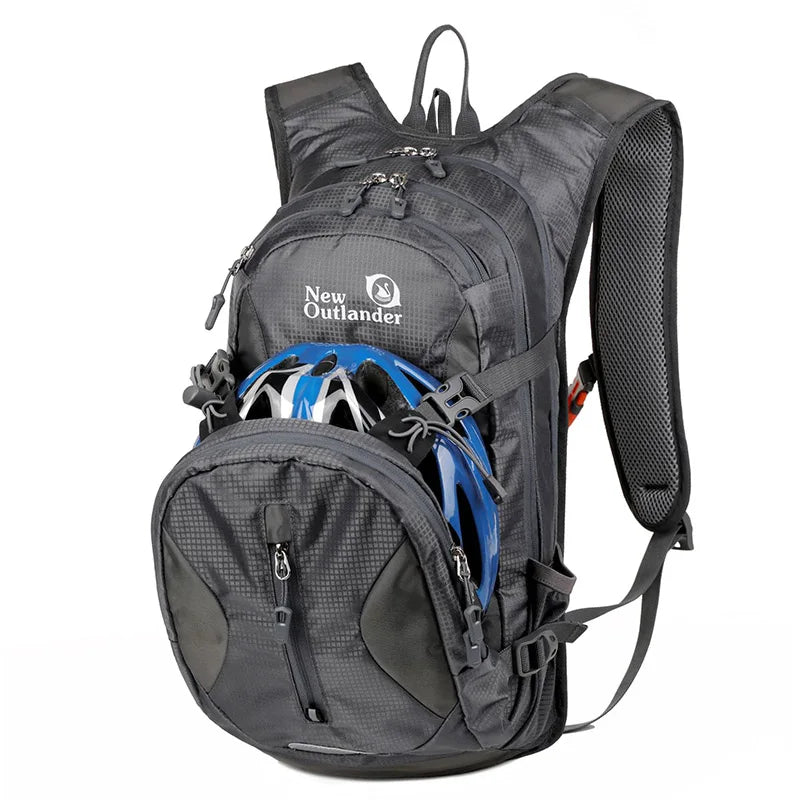 Waterproof outdoor sports camping backpack with riding helmet storage nylon - product image