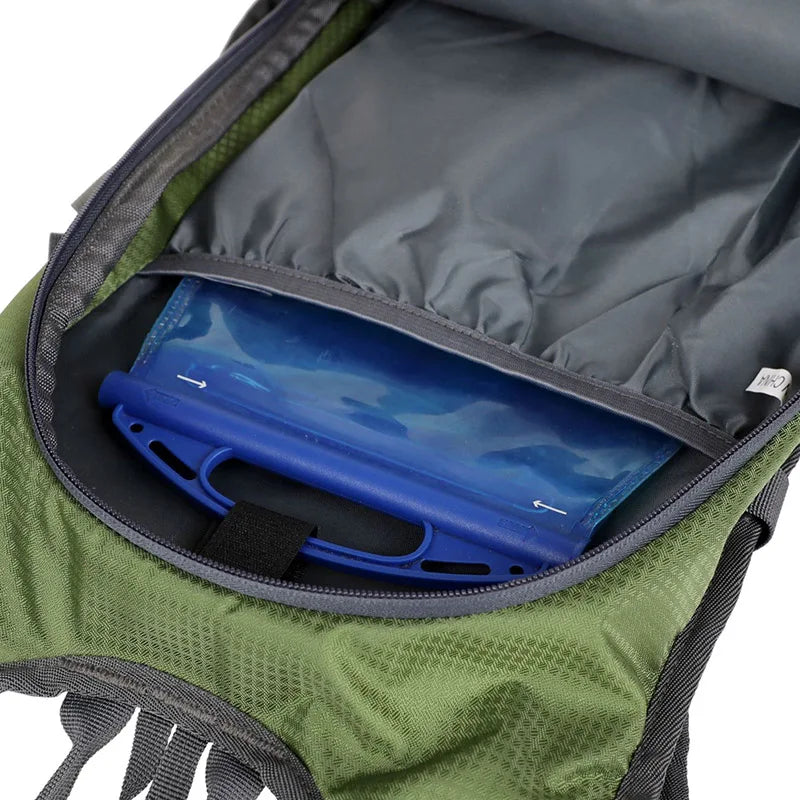 Waterproof outdoor sports camping backpack with riding helmet storage nylon - product image