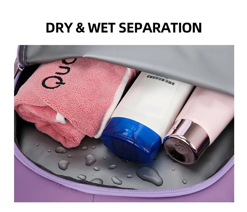 Waterproof oxford nylon gym backpack with shoes pocket and dry wet separation - product image