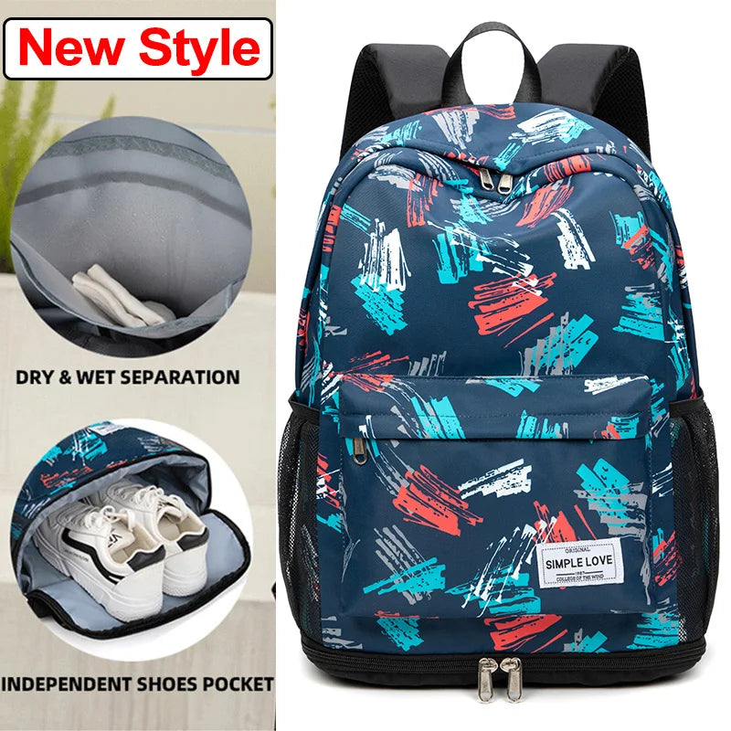Waterproof oxford women fitness training bag wet dry separation multi-pocket large capacity - product image