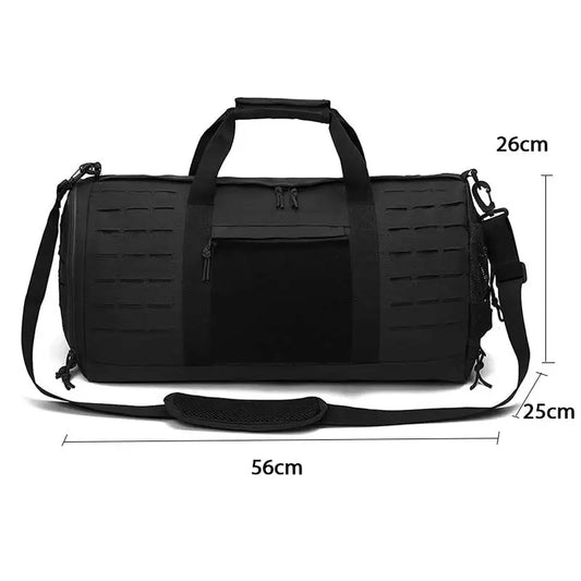 Waterproof tactical gym duffel bag with molle system and shoe compartment - product image