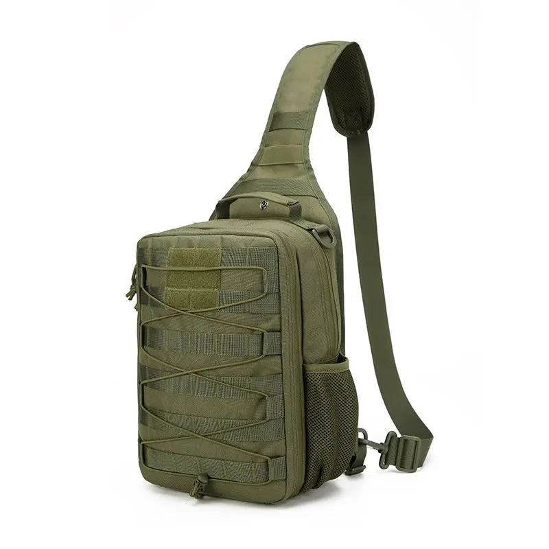 Waterproof tactical sling shoulder bag with molle system for camping hiking - product image