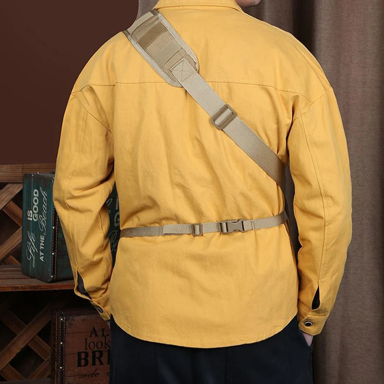 Waterproof tactical sling shoulder bag with molle system for camping hiking - product image