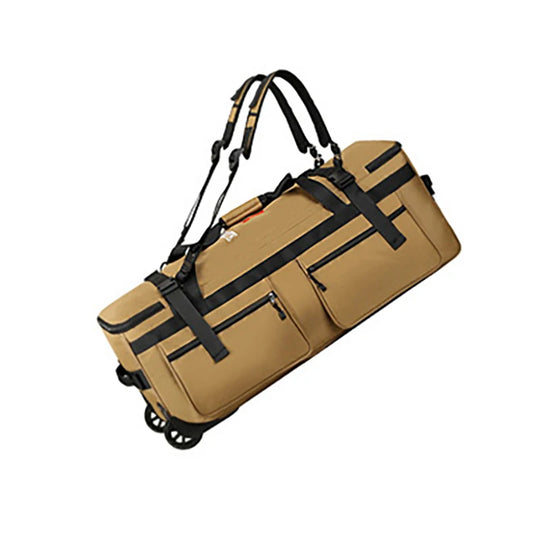 Wheeled nylon duffel bag large capacity rolling multipurpose travel backpack - product image