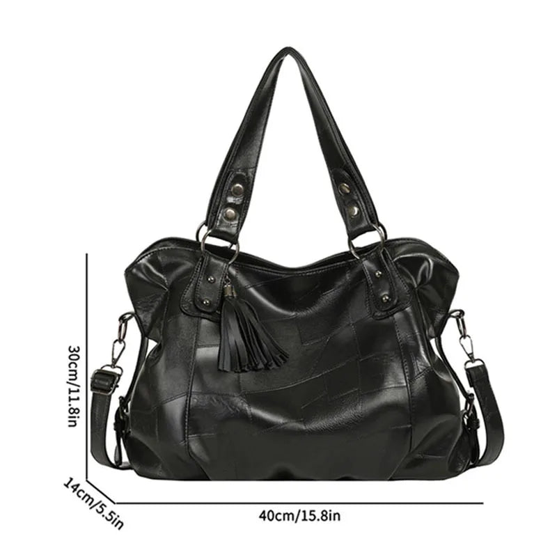 Women tote bag large capacity pu shoulder crossbody handbag outdoor travel gym - product image