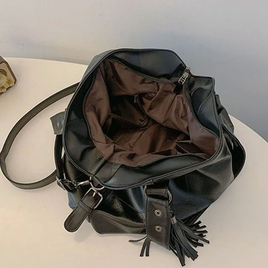 Women tote bag large capacity pu shoulder crossbody handbag outdoor travel gym - product image