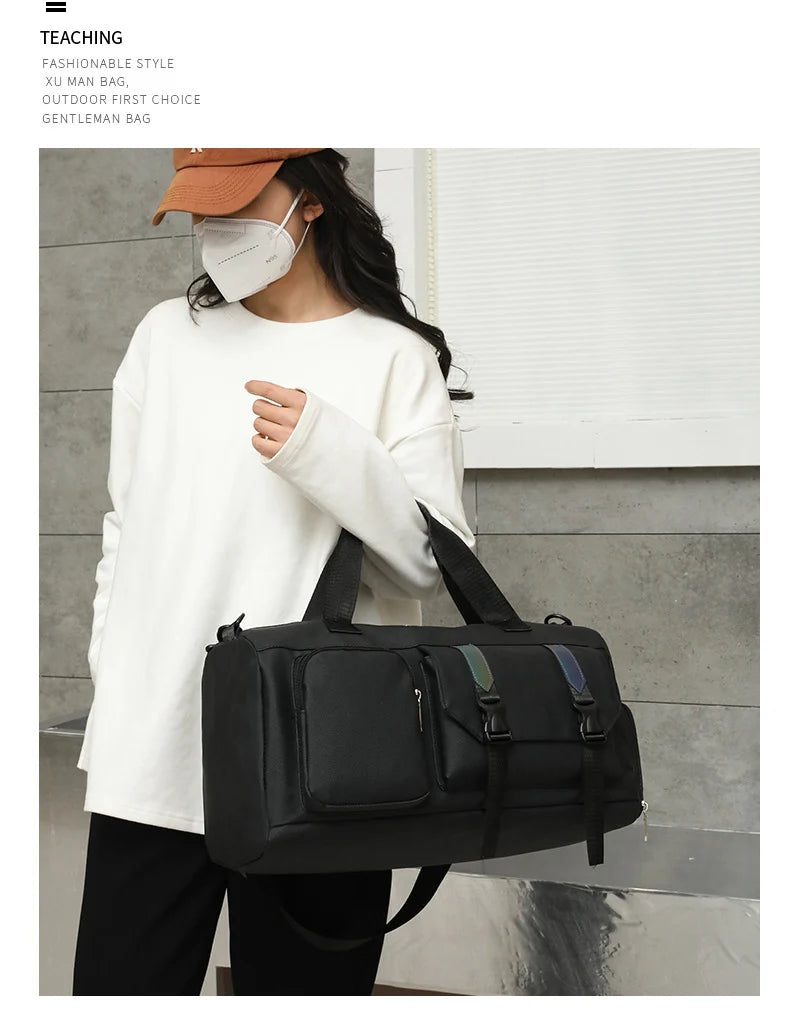 Yoga fitness gym travel duffel wet dry multi-functional outdoor camping handbag - product image