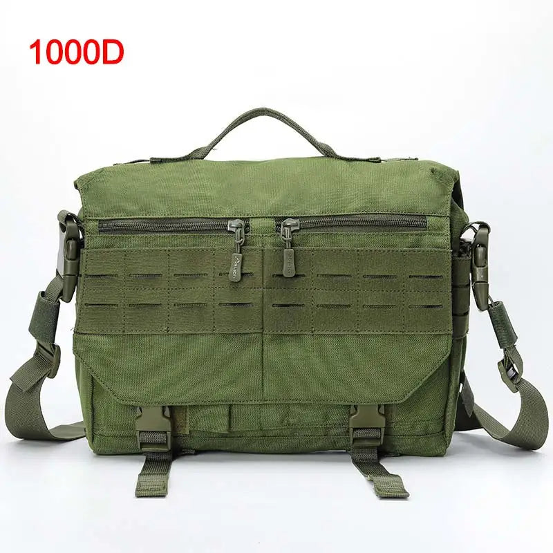 1000d laser tactical nylon laptop messenger bag for camping hiking - product image
