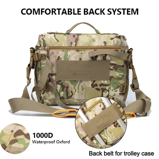 1000d laser tactical nylon laptop messenger bag for camping hiking - product image
