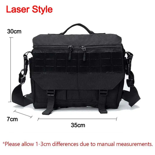 1000d laser tactical nylon laptop messenger bag for camping hiking - product image