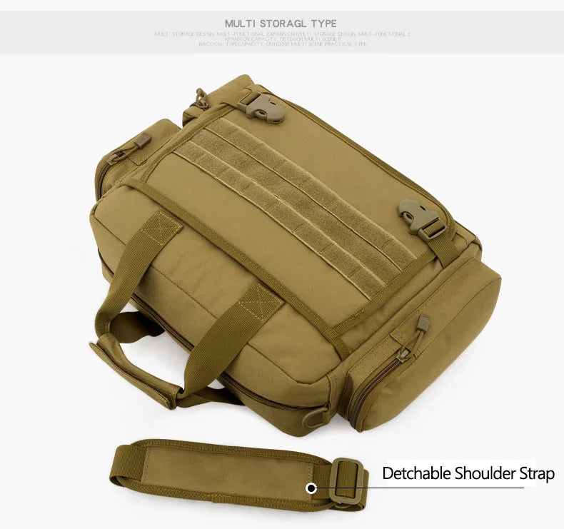 14 inch waterproof nylon tactical molle camping hiking shoulder bag - product image