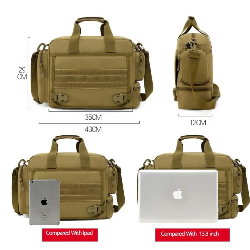 14 inch waterproof nylon tactical molle camping hiking shoulder bag - product image