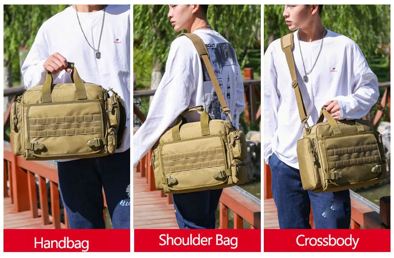 14 inch waterproof nylon tactical molle camping hiking shoulder bag - product image
