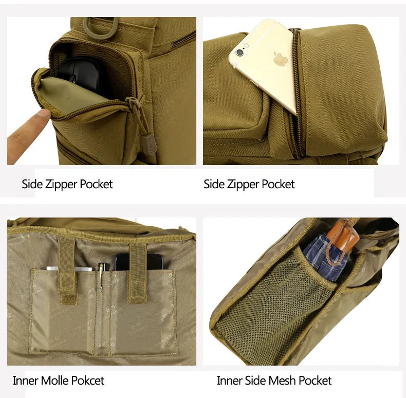 14 inch waterproof nylon tactical molle camping hiking shoulder bag - product image