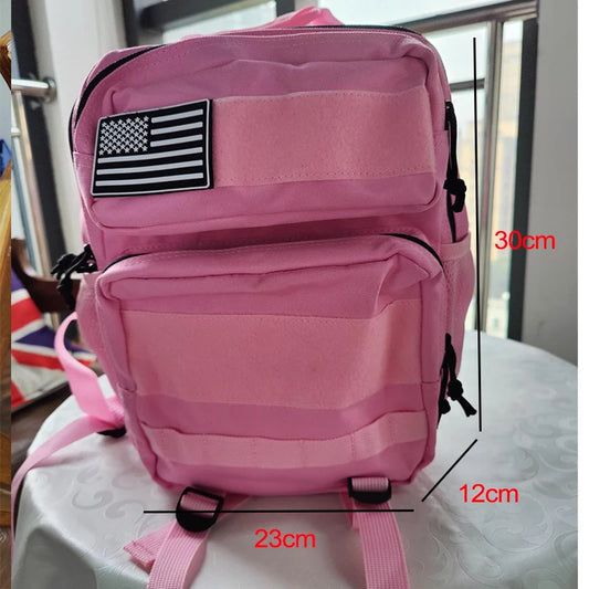 15l nylon camping travel gym backpack with molle system and laptop compartment - product image