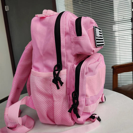 15l nylon camping travel gym backpack with molle system and laptop compartment - product image