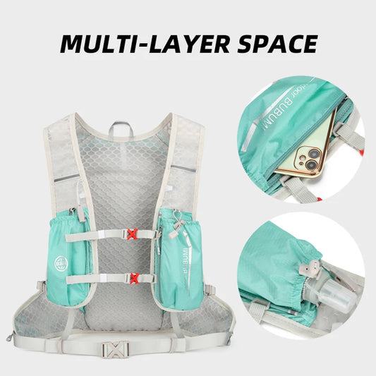 16l outdoor hydrating running backpack with safety whistle and reflective strips - product image