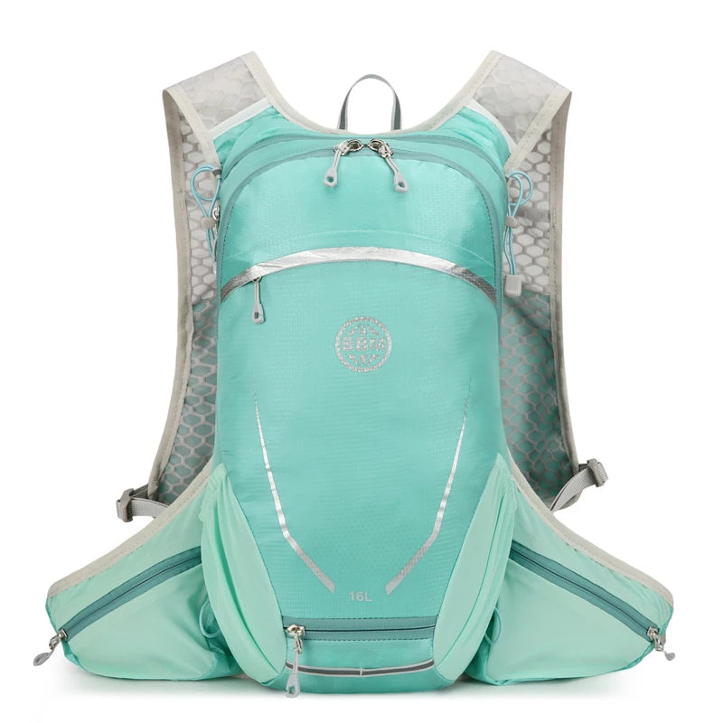 16l outdoor hydrating running backpack with safety whistle and reflective strips - product image