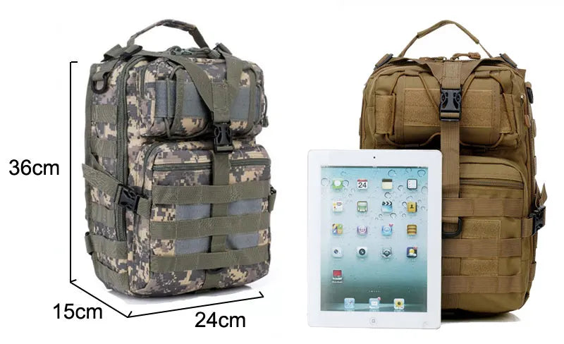 20l softback tactical sling backpack with molle system, nylon material - product image