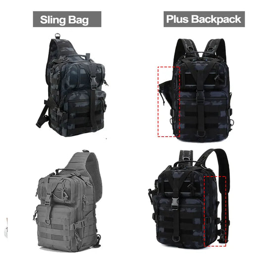 20l softback tactical sling backpack with molle system, nylon material - product image