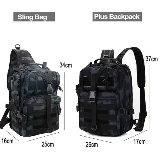 20l softback tactical sling backpack with molle system, nylon material - product image