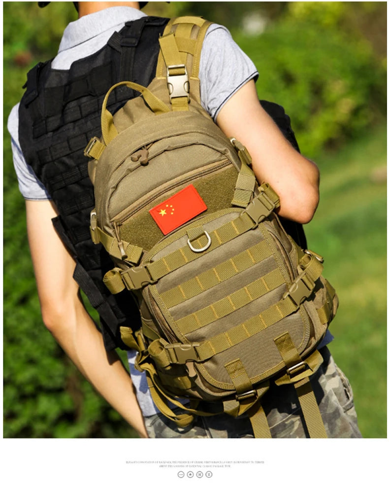 25l tactical military softback backpack with molle system, nylon - product image