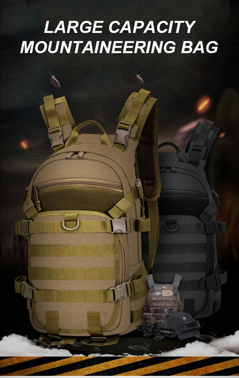25l tactical military softback backpack with molle system, nylon - product image