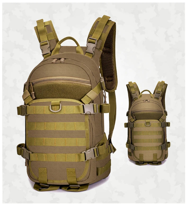 25l tactical military softback backpack with molle system, nylon - product image