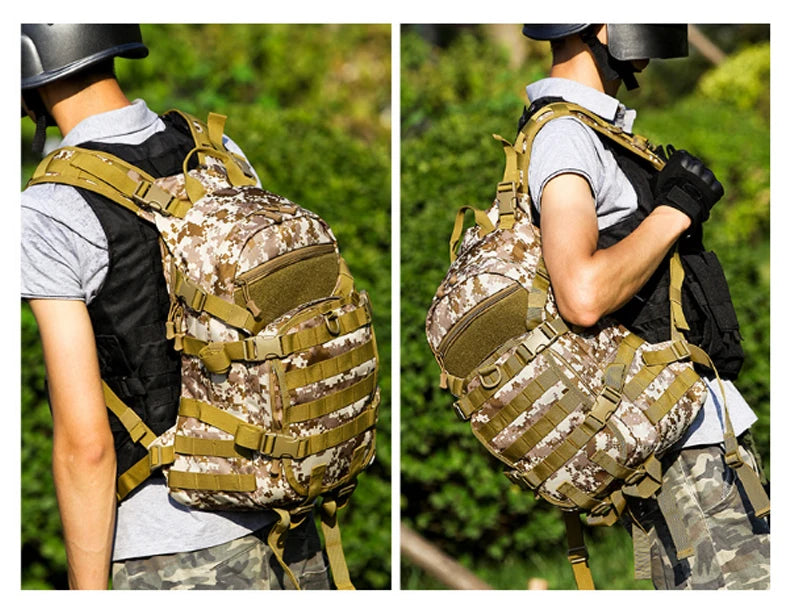 25l tactical military softback backpack with molle system, nylon - product image