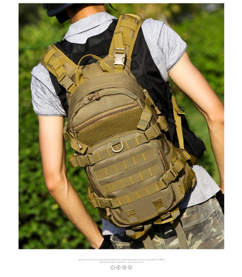 25l tactical military softback backpack with molle system, nylon - product image