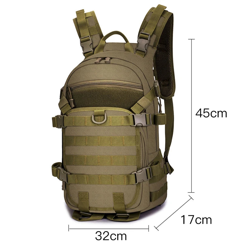 25l tactical military softback backpack with molle system, nylon - product image