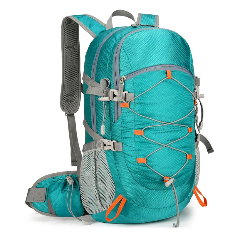 40l foldable waterproof nylon camping hiking backpack with detachable pouch - product image